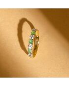 Geelgouden heilige smaragdgroene ring