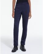 Pantalon Droit Fluide noir/marine