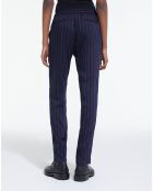 Pantalon Droit Fluide noir/marine