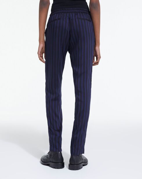 Pantalon Droit Fluide noir/marine