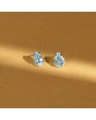 Funkelnde Tropfenohrringe aus 1,7 Karat Gelbgold mit Topas