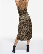 Robe 100% Soie Nuisette Grand Leo Silk léopard