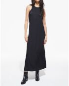 Robe sans manches Jacquard Léo noire