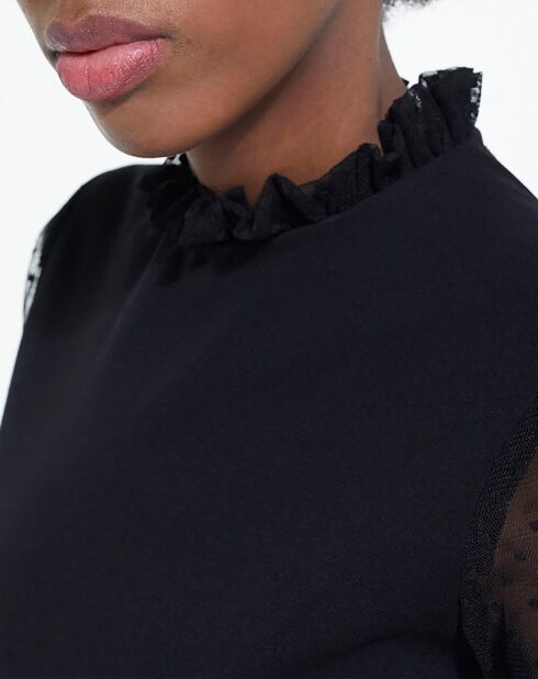 Robe Courte détail col noire