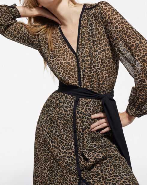 Robe Longue Petit Leo Viscose Ggt léopard