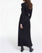 Robe Longue manches longues Decolleté noire