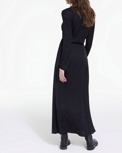 Robe Longue manches longues Decolleté noire