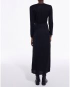 Robe Longue Jacquard Pearls noire