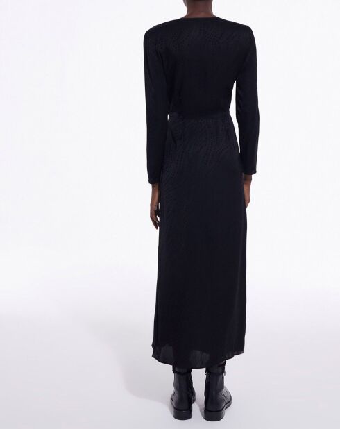 Robe Longue Jacquard Pearls noire