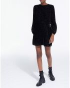 Robe Courte Burn Out Blossom noire