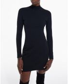 Robe Fitee détail Plumetis au dos noire