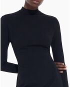 Robe Fitee détail Plumetis au dos noire