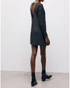 Robe Courte Décolleté devant dos Dentelle manches noire