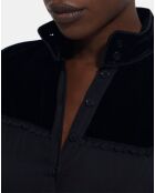Robe manches longues haut en Velours noire
