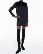 Robe manches longues avec galons & Velours noire