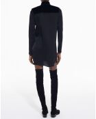 Robe manches longues avec galons & Velours noire