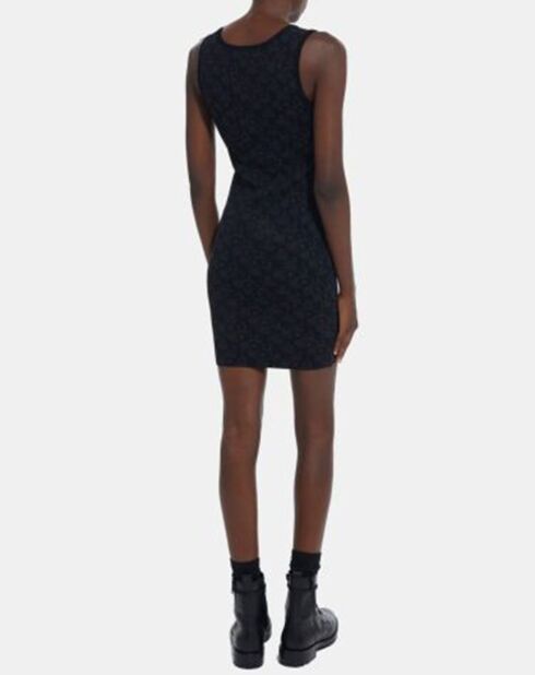 Robe Jacquard Logo All Over noir/gris foncé
