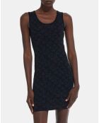 Robe Jacquard Logo All Over noir/gris foncé