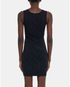 Robe Jacquard Logo All Over noir/gris foncé