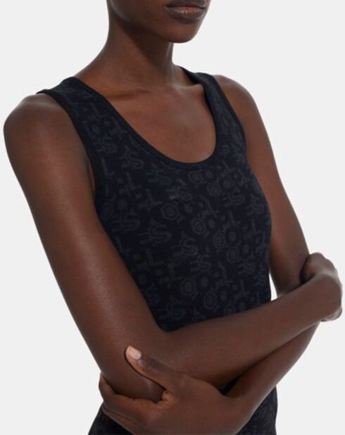Robe Jacquard Logo All Over noir/gris foncé
