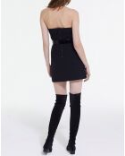 Robe Courte Bustier en Romantic Crepe noire