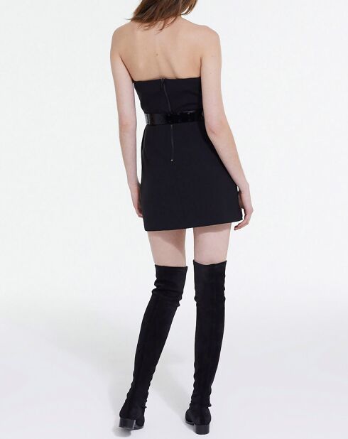 Robe Courte Bustier en Romantic Crepe noire