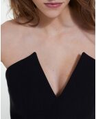Robe Courte Bustier en Romantic Crepe noire