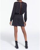 Robe Courte petits coeurs noire