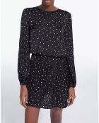 Robe Courte petits coeurs noire