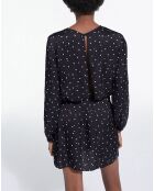 Robe Courte petits coeurs noire