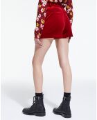 Short de Costume taille basse rouge