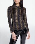Top manches longues Smock Stripy Leo léopard