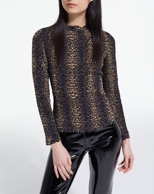 Top manches longues Smock Stripy Leo léopard