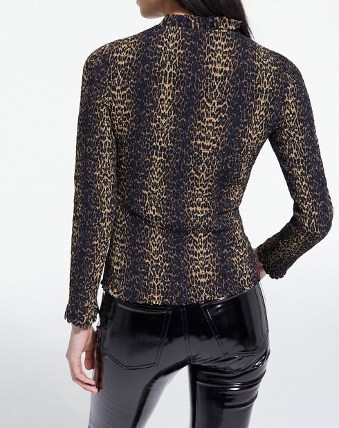 Top manches longues Smock Stripy Leo léopard