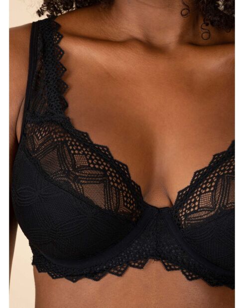 Soutien-gorge Minimiseur en dentelle Lisa noir