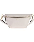 Sac banane e Cuir Gaya blanc - 16x24x7 cm