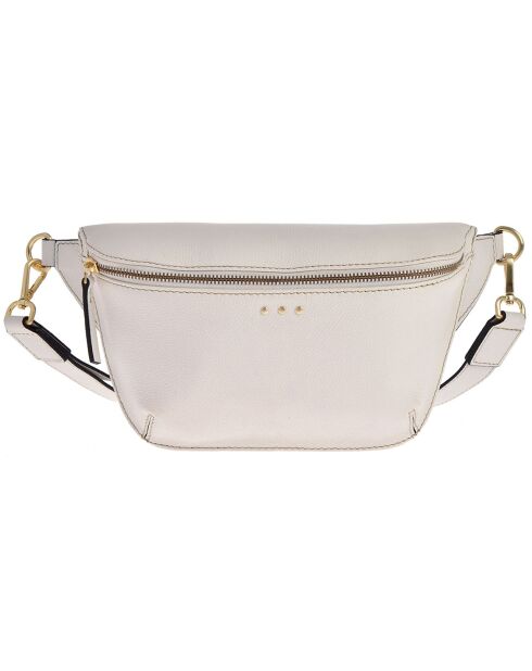 Sac banane e Cuir Gaya blanc - 16x24x7 cm