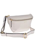Sac banane e Cuir Gaya blanc - 16x24x7 cm