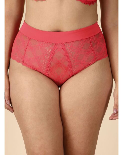 Shorty en dentelle Lison rose