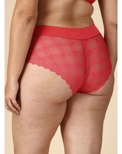 Shorty en dentelle Lison rose