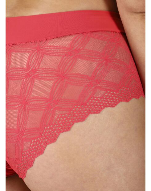 Shorty en dentelle Lison rose