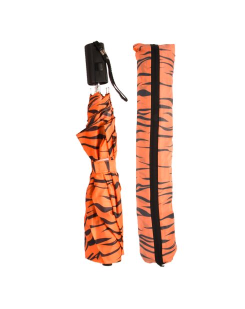 Parapluie pliant orange/noir