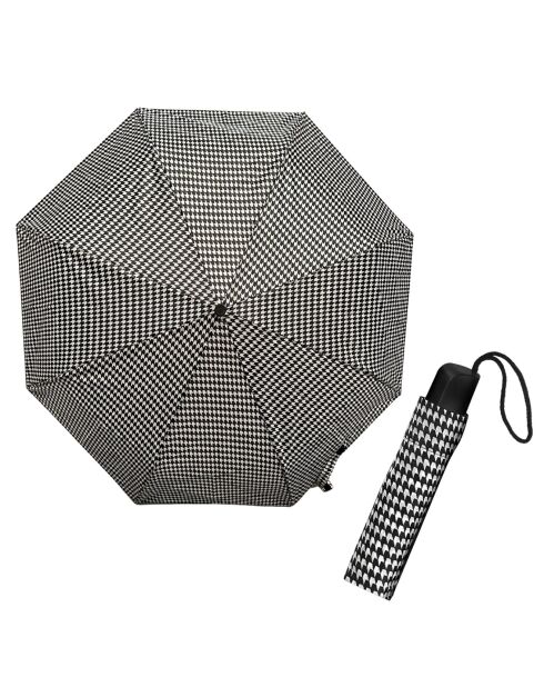 Faltbarer Regenschirm in Schwarz/Weiß