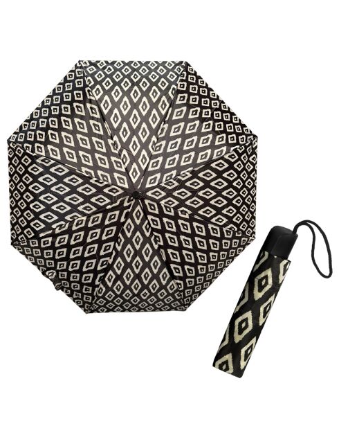 Parapluie pliant noir/blanc