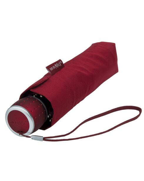 Mini paraguas plegable rojo burdeos