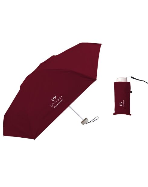 Parapluie pliant rouge bordeaux