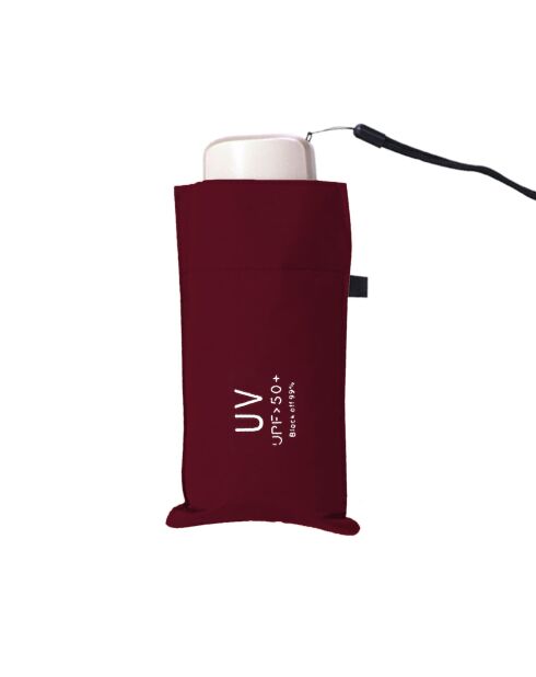 Parapluie pliant rouge bordeaux