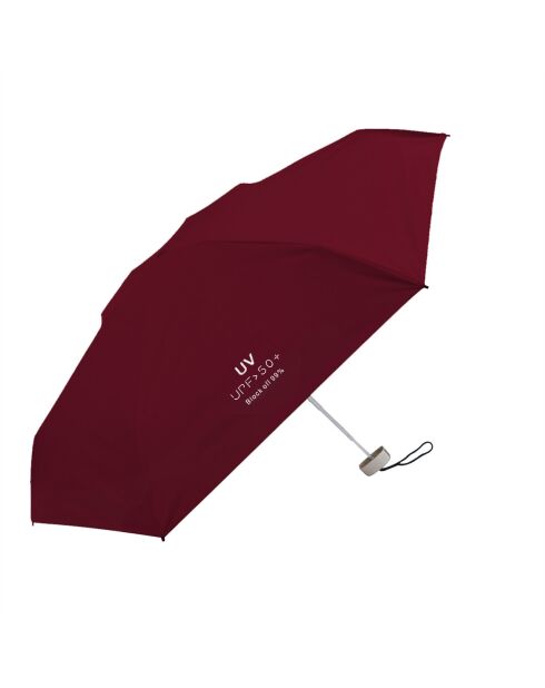 Parapluie pliant rouge bordeaux