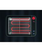 Grille-pain électrique plat noir