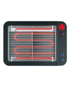 Grille-pain électrique plat noir